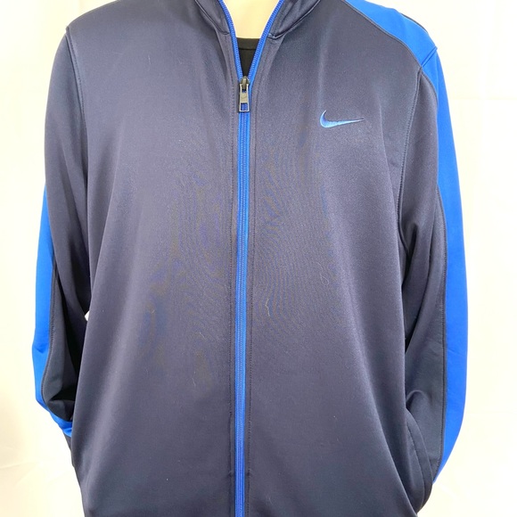 Nike Running Dri Fit Jacket Mens Size Large Blue Athletic Long Sleeve Zip Up - Picture 4 of 12